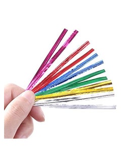 Glarks Glarks 350 Yard Red Metallic Twist Ties for Bread Candy Bag Parties Decorative Ties  - Image 3