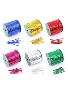 Glarks Glarks 350 Yard Red Metallic Twist Ties for Bread Candy Bag Parties Decorative Ties  - Image 4