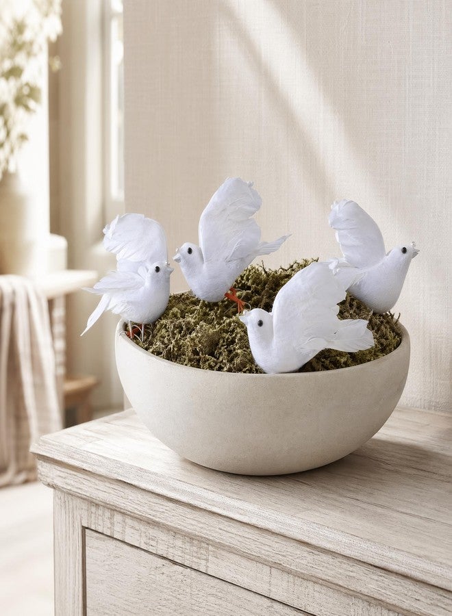 Larksilk 4" White Feather Dove Decoration – 12 Pack, Artificial Bird for Crafts, Wedding Decor, Floral Arrangements & DIY Projects - Image 4