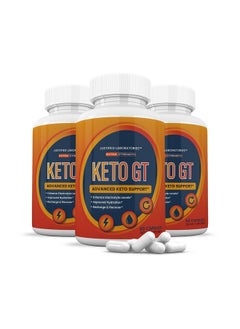 Health & Household (3 Pack) Keto Gt Keto Pills 1275Mg New & Improved Formula Contains Apple Cider Vinegar Extra Virgin Olive Oil Powder Green Tea Leaf 180 Capsules  - Image 1