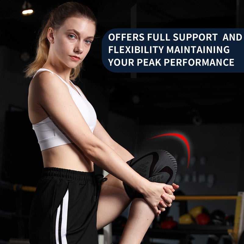 Bukela Knee Support Brace Knee Compression Sleeve Support for Men Women, protect knees and help move faster, flexible compression sleeves designed for skid resistance 2 pack (M) - Image 4