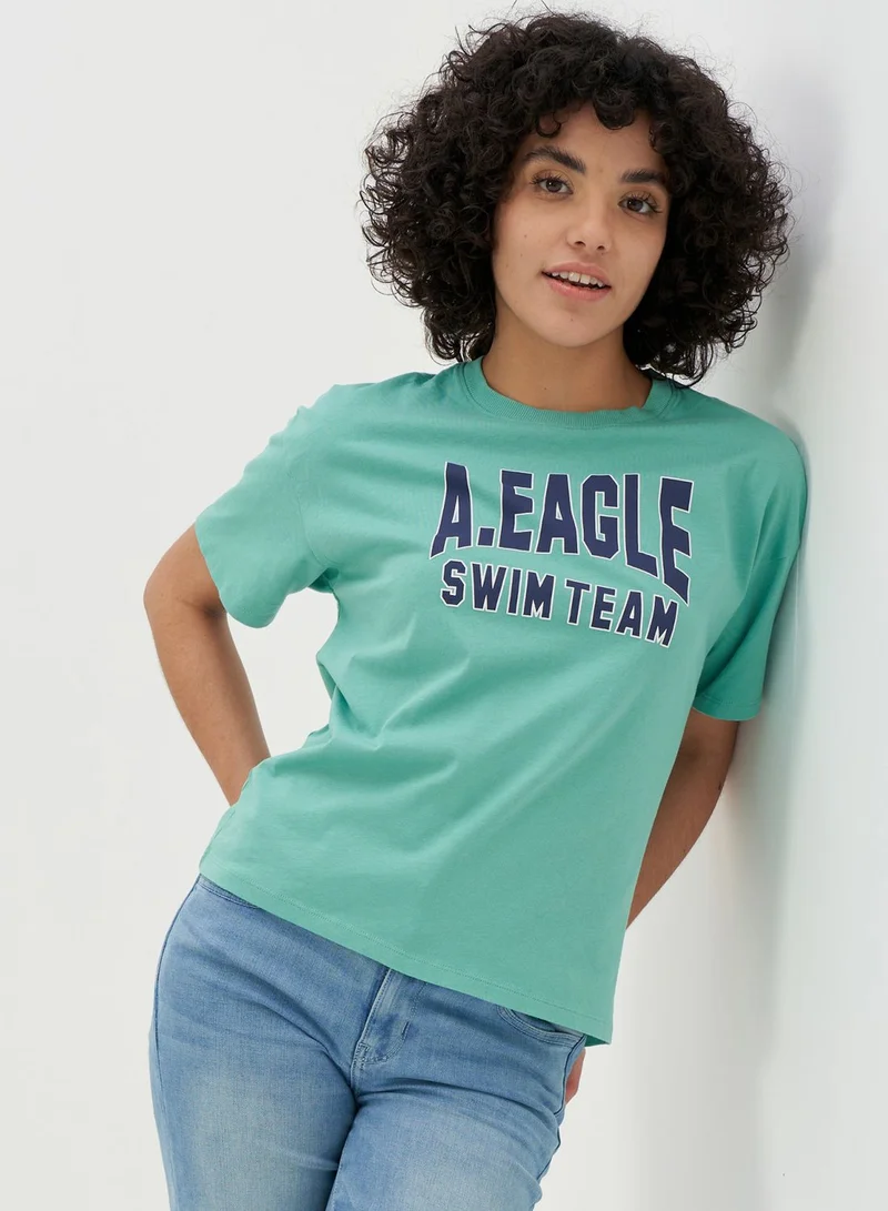 American Eagle Round Neck Graphic T-Shirt