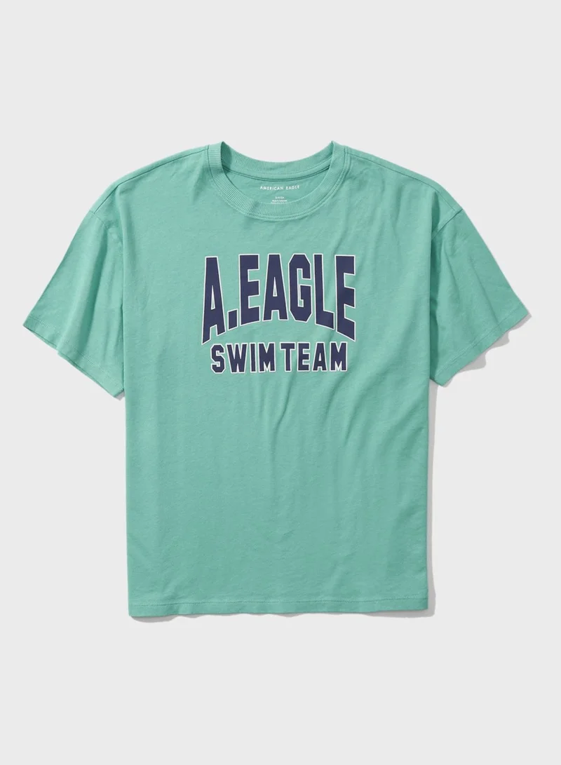 American Eagle Round Neck Graphic T-Shirt