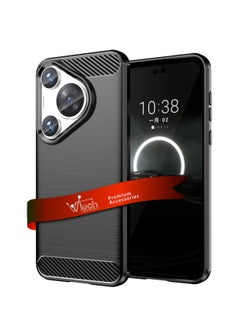 Wtech Soft Silicone Brushed Texture Protective Case Cover For Huawei Pura 70 5G 2024 Black  - Image 1