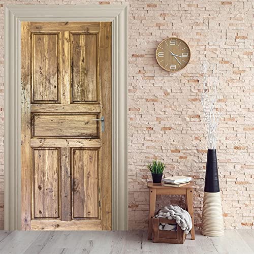 Viranda 3D Door Stickers Peel and Stick Murals Wooden Wall Decals SelfAdhesive Removable Waterproof PVC Pictures Poster for Bedroom Living Room Decoration 303x 787 - Image 3