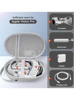 Generic Hard Carrying Case for Apple Vision Pro, Shockproof Travel Bag Compatible with Vision Pro VR Headset and Accessories  - Image 2