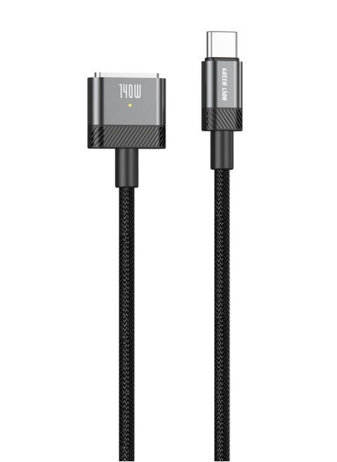 USB-C to MagSafe 3 Magnetic Charging Cable 140W Power/ PD 3.1 Fast Charging/ 1.83M Length/Magnetic Adsorption/ Macbook Charger - Black