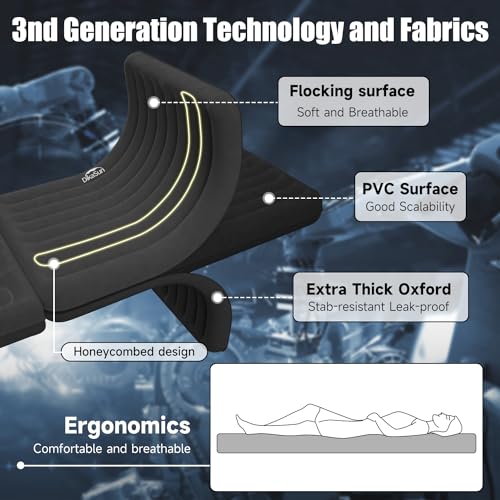 DikaSun Car Air Mattress, Inflatable SUV Truck Camping Mattress for Back Seat, Thickened Travel Car Bed Sleeping Pad with Air Pump 2 Pillows - Image 3