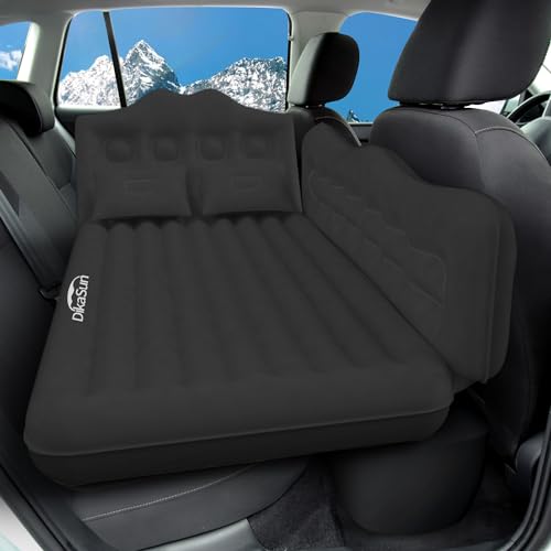 DikaSun Car Air Mattress, Inflatable SUV Truck Camping Mattress for Back Seat, Thickened Travel Car Bed Sleeping Pad with Air Pump 2 Pillows - Image 1