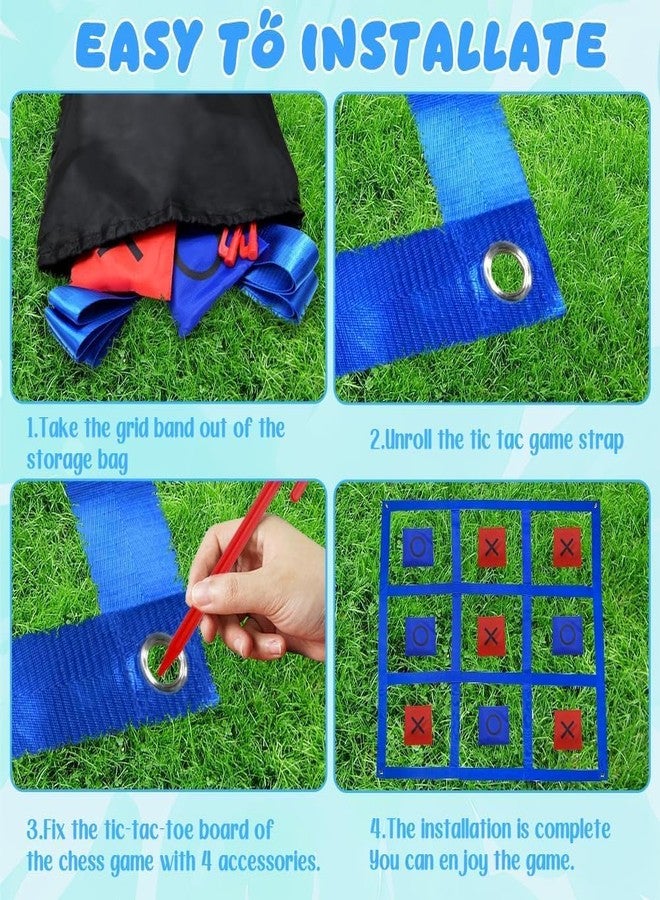 Kimicare Giant Tic Tac Toe Game Outdoor with Bean Bag, 4ft x 4ft Large Bean Bag Tic Tac Toe Toss for Kids, Travel Beach Yard Lawn Backyard Outside Games for Adults and Family - Image 3