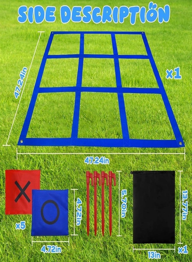 Kimicare Giant Tic Tac Toe Game Outdoor with Bean Bag, 4ft x 4ft Large Bean Bag Tic Tac Toe Toss for Kids, Travel Beach Yard Lawn Backyard Outside Games for Adults and Family - Image 2