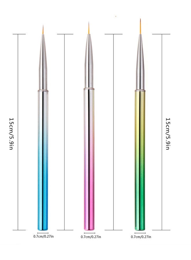 HOOTO 3PCs Nail Art Design Set Nail Art Liner Brushes Dotting Painting Drawing Brush Pen - Image 2