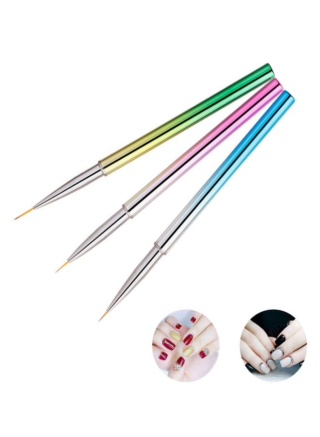 HOOTO 3PCs Nail Art Design Set Nail Art Liner Brushes Dotting Painting Drawing Brush Pen - Image 5