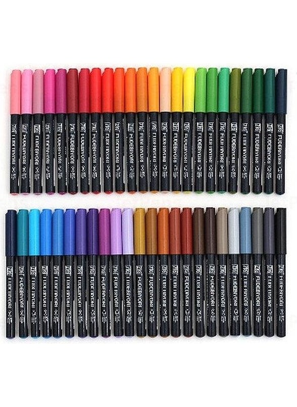 Zig Fudebiyori Brush Pen Brush Tip Pen 48 Pack 