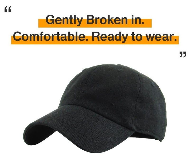 KBETHOS KB-Low BLK Classic Cotton Dad Hat Adjustable Plain Cap. Polo Style Low Profile (Unstructured) (Classic) Black Adjustable - Image 4