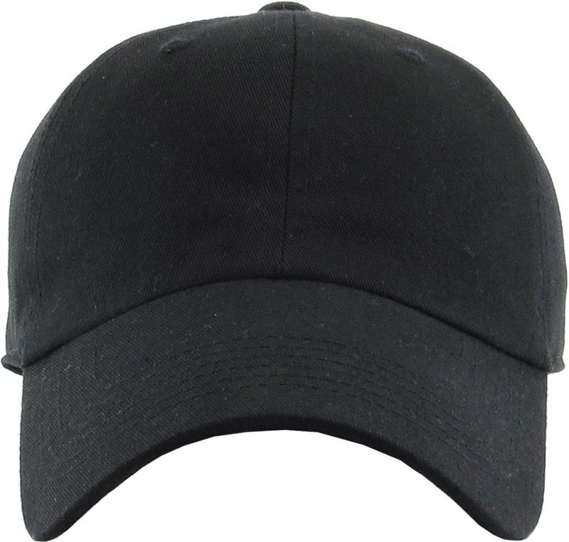 KBETHOS KB-Low BLK Classic Cotton Dad Hat Adjustable Plain Cap. Polo Style Low Profile (Unstructured) (Classic) Black Adjustable - Image 2
