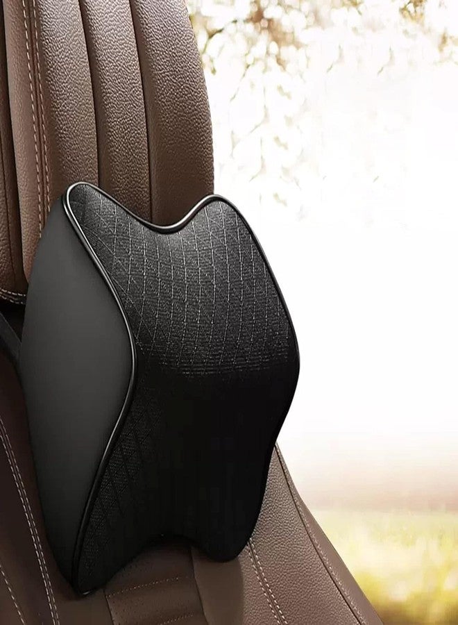 VBM Car Neck Rest Pillow Experience Ultimate Comfort with Ultrasoft Cushioning, Superior Neck Support Pain Relief Memory Foam Head Rest with Washable Black Velvet Cover for Luxurious Car Rides - Image 1
