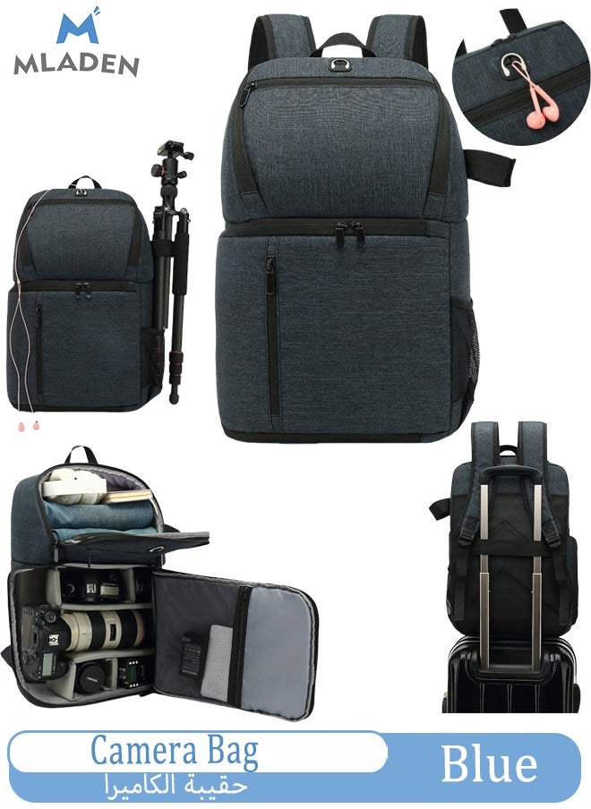 MLADEN Camera Bag for SLR DSLR Padded Backpack,Professional Nylon Camera Shoulder Bag for Photographers, Large Capacity Waterproof Camera Bags for Lenses, Accessories SLR Outdoor Shooting Travel Can Bring Tripod, Laptop Suitable  - Image 1