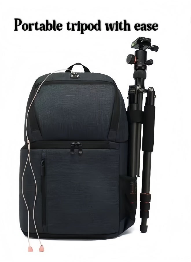 MLADEN Camera Bag for SLR DSLR Padded Backpack,Professional Nylon Camera Shoulder Bag for Photographers, Large Capacity Waterproof Camera Bags for Lenses, Accessories SLR Outdoor Shooting Travel Can Bring Tripod, Laptop Suitable  - Image 5