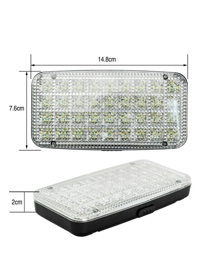 3XR Car Interior Dome Light 36 LED – 12V Universal Roof Ceiling Lamp with Switch, Iron Sheet Mount, ON/OFF/DOOR Control, White Bright Light for Van, SUV, Truck, RV, Caravan, Auto Accessories 3756 - Image 2
