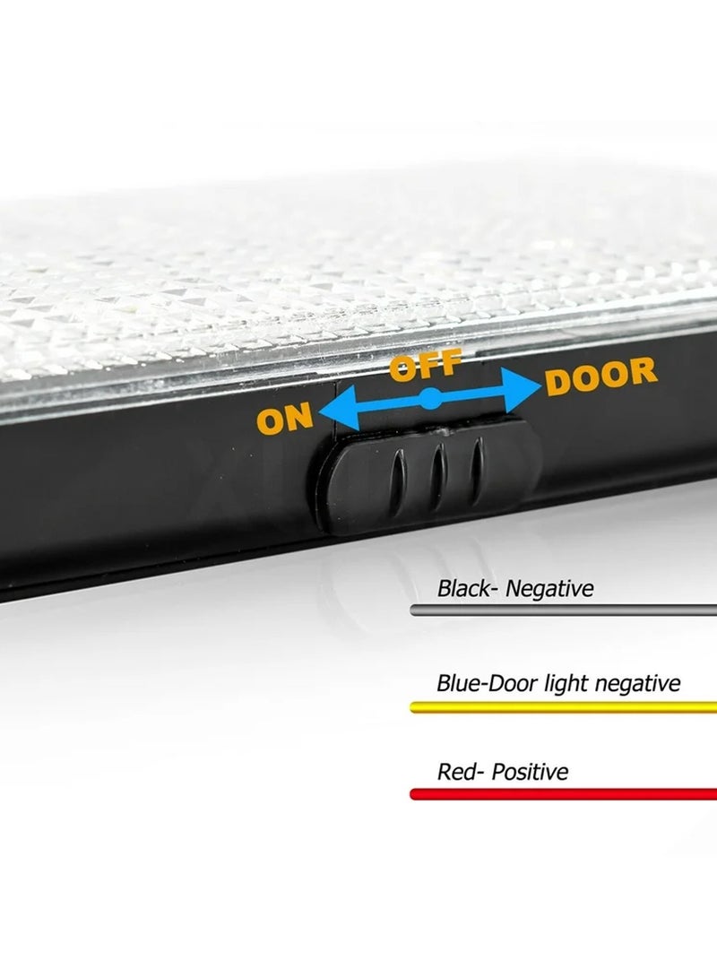 3XR Car Interior Dome Light 36 LED – 12V Universal Roof Ceiling Lamp with Switch, Iron Sheet Mount, ON/OFF/DOOR Control, White Bright Light for Van, SUV, Truck, RV, Caravan, Auto Accessories 3756 - Image 4