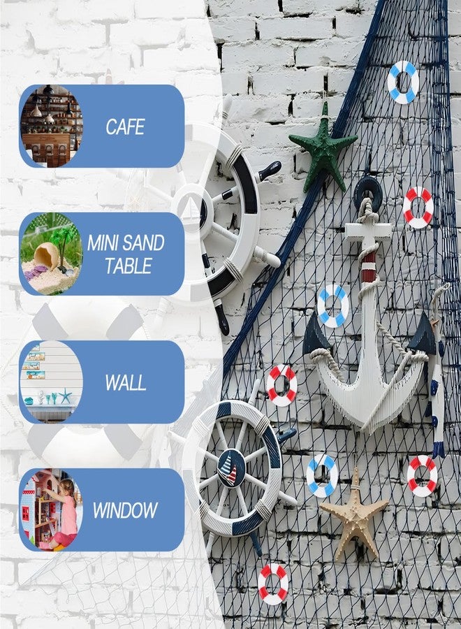 ifundom 80PCS Mini Life Ring Mini Swimming Ring Miniature Life Rings Nautical Life Buoy Landscape Swim Ring Buoy Nautical Decor Cake Decorations Dollhouse Beach Theme Decorations - Image 4