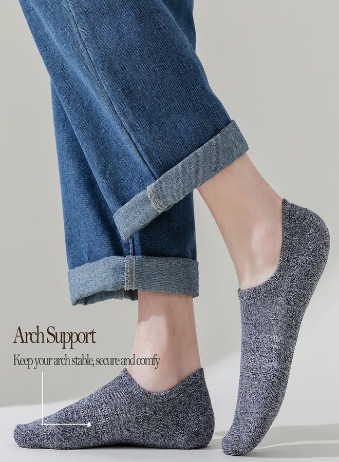 JORMATT 6 Pairs Mens & Women No Show Socks Non-Slip, Athletic Sneaker Cotton Invisible Low Cut Socks for Mens Shoe Size 13-15 - Image 2