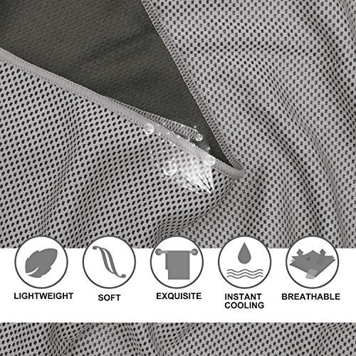 Tagefa Cooling Towel 20 Pack (40"x12") Ice Towels, Soft Breathable, Ultra-fine Fiber, Super Absorbent, Quick Cold Towel, for Bowling, Yoga, Travel, Camping, Golf, Football, Hiking, Outdoor Work - Image 4