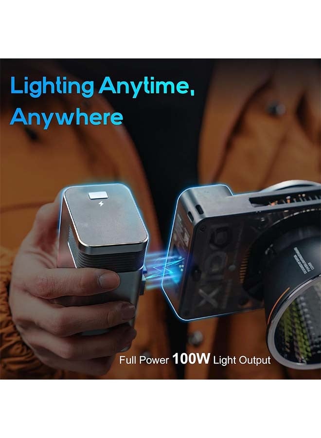 زيون مجموعة Zhiyun MOLUS X100 الإصدار الثاني المحسن إضاءة فيديو LED [رسمية]، 100 واط قابلة للحمل 2700K-6500K CRI 95+ TLCI 97+ تحكم في السطوع عبر البلوتوث إضاءة مستمرة للتصوير الفوتوغرافي استوديو إضاءة - Image 3