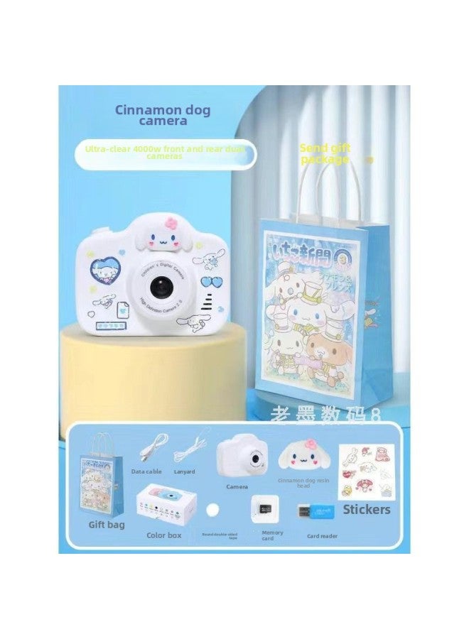 Generic CCD Kulomi Children's Toy Camera Photographable Sanrio Digital Mini Camera Children's Gift-Body Color:Jade Gui Dog Dual Camera-package 4 64g Can Take About 10,000 Pictures  - Image 1
