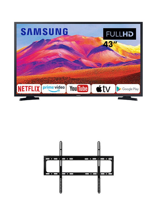 سامسونج تلفزيون ذكي LED بدقة Full HD مقاس 43 بوصة مع دعامة تثبيت على الحائط للتلفزيون المسطحة مقاس 20 × 26 سم - Image 1