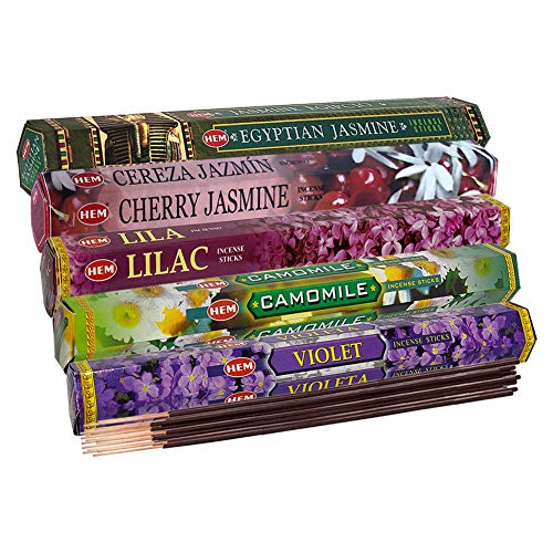 TRUMIRI Incense Sticks Variety Pack #13: 5 Fragrances (Egyptian Jasmine, Cherry Jasmine, Lilac, Camomile, Violet) - 100 Sticks (20 of Each) with Holder - Image 5