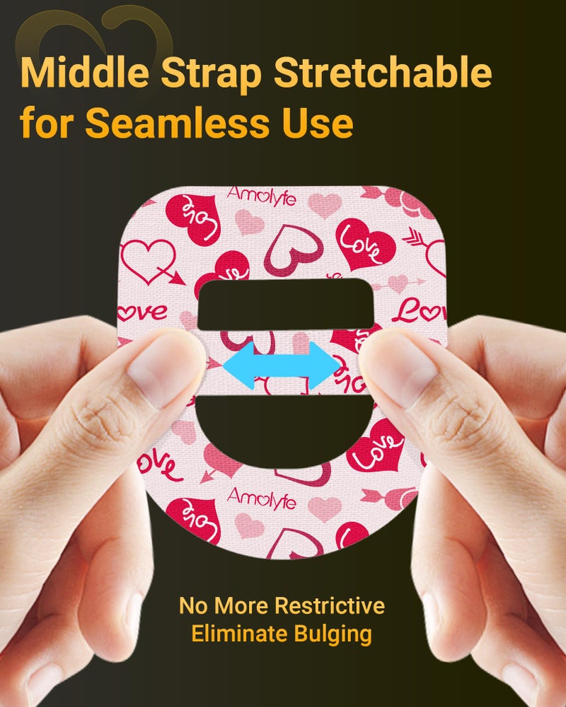 Amolyfe Omnipod 5 Adhesive Patches Waterproof, Amolyfe 20 Pack Omnipod Dash Overpatches with Stretchable Strap, Breathable, Long-Lasting Medical Adhesive, Premium Hinged Tin (Spring) - Image 3