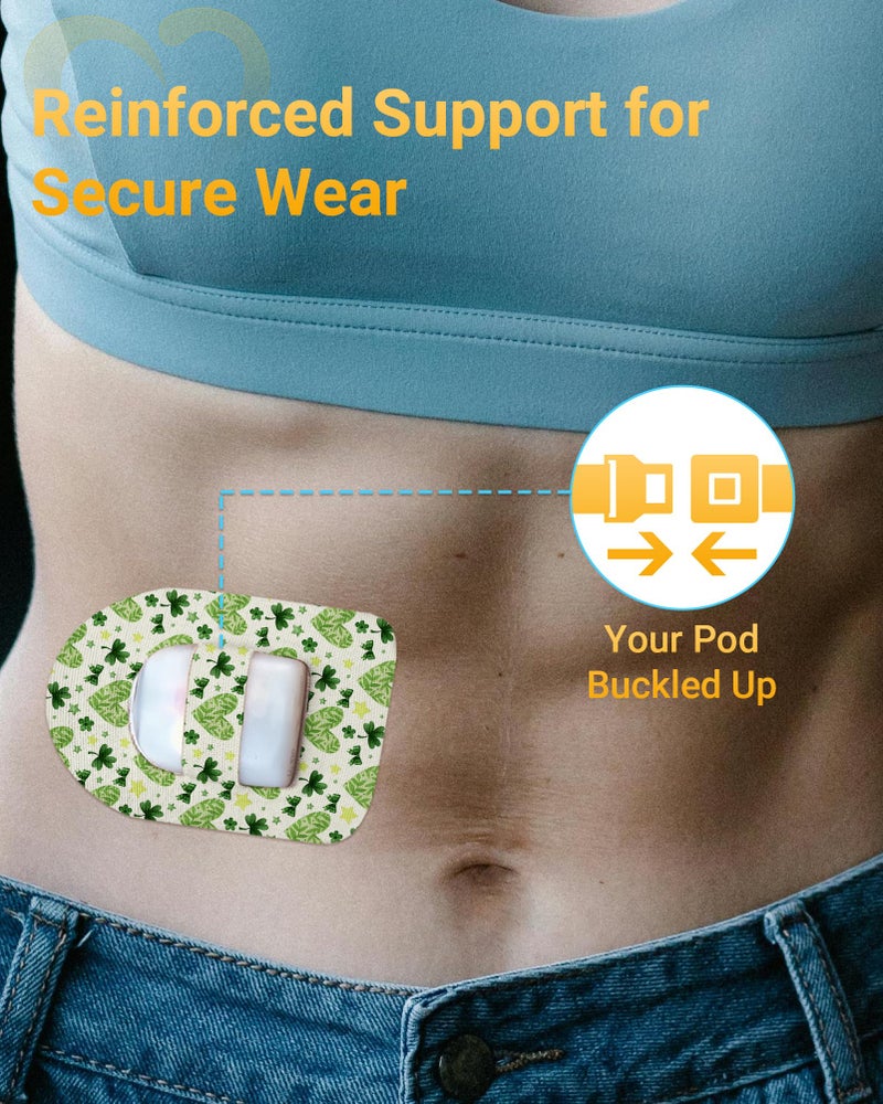 Amolyfe Omnipod 5 Adhesive Patches Waterproof, Amolyfe 20 Pack Omnipod Dash Overpatches with Stretchable Strap, Breathable, Long-Lasting Medical Adhesive, Premium Hinged Tin (Spring) - Image 5