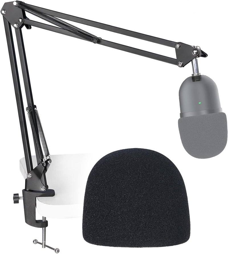 SUNMON Seiren Mini Boom Arm Mic Stand with Pop Filter, Adjustable Suspension Boom Scissor Arm Stand with Pop Filter for Razer Seiren Mini USB Streaming Microphone by - Image 1