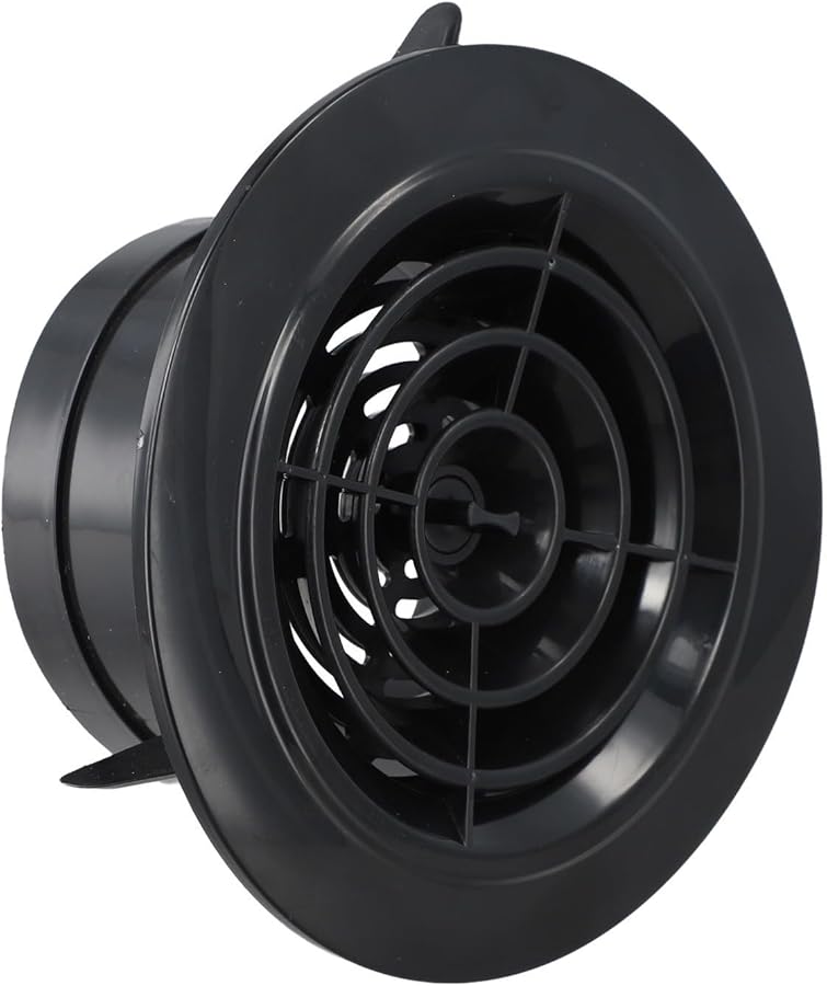 غطاية تهوية دوارة ABS مقاس 100 مم قابلة لتعديل تدفق الهواء للتركيب في الجدران والأسقف - Image 3