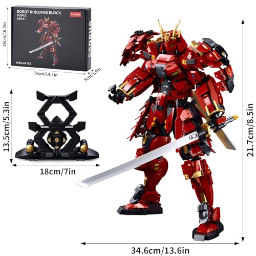 CSNRHG Double Knife Flow Samurai mech Robot Model Building Blocks Toy Set Birthday for Age 8 Children Adults Teens 923 Pieces - Image 5