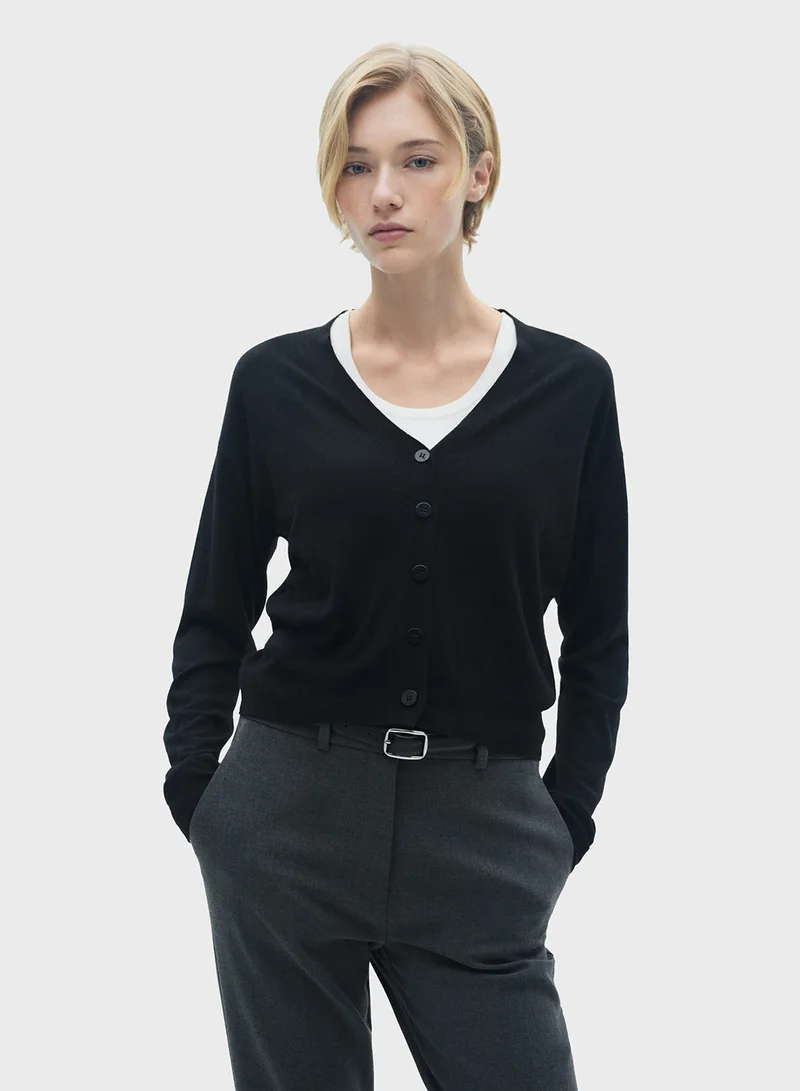 مانجو Button Knit Cardigan