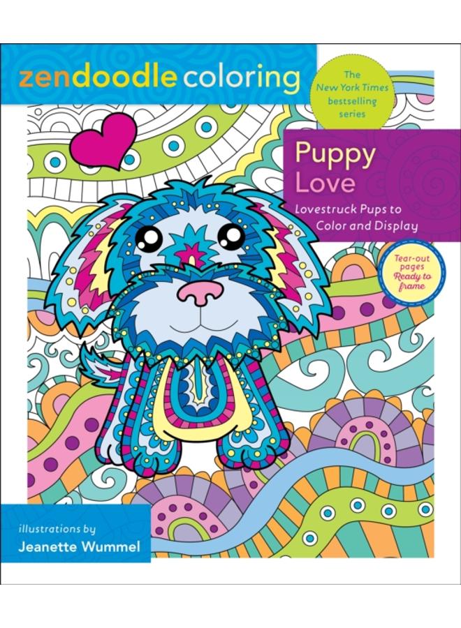 Zendoodle Coloring: Puppy Love : Lovestruck Pups to Color and Display