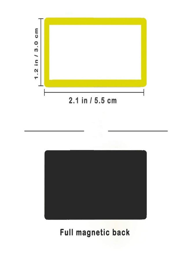 ZHIDIAN 36Pcs Magnetic Name Tags Small Thick Dry Erase Magnet Labels Writable Wipable Mini Magnetic Tapes Strips for Classroom Office Calendar Whiteboards Shelf Garage Fridge, 2.1x1.2 - Image 3