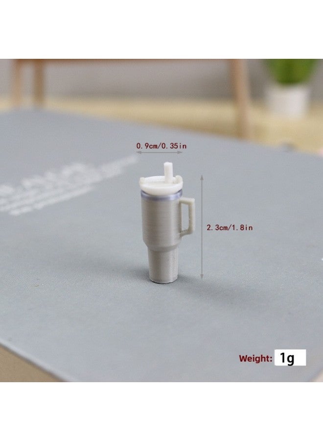 Doll House Mini Mug Model Simulation Straw Cup Diy Miniature Food Play Scene Ornaments Model 1:12 