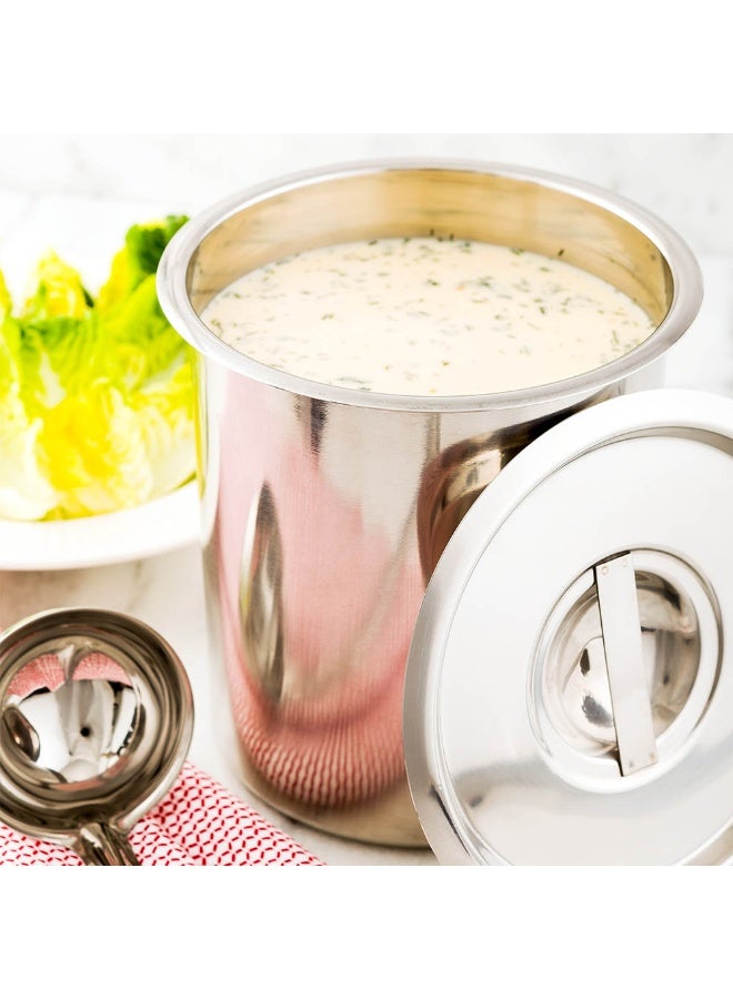 Restaurantware Met Lux 3.5 Quart Bain Marie, 1 Corrosion-Resistant Bain Marie Pot - For Hot And Cold Food, Serve Or Store Food, Stainless Steel Food Pot, Lid Sold Separately, - Image 3