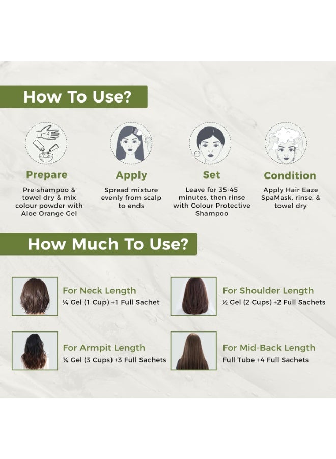 Indus Valley Damage Free Natural Gel Hair Colour for Women | Ammonia & PPD Free Organic Hair Colour with 100% Grey Coverage, Long Lasting Conditioning Hair Color | Black 1.00-220 ml - Image 4