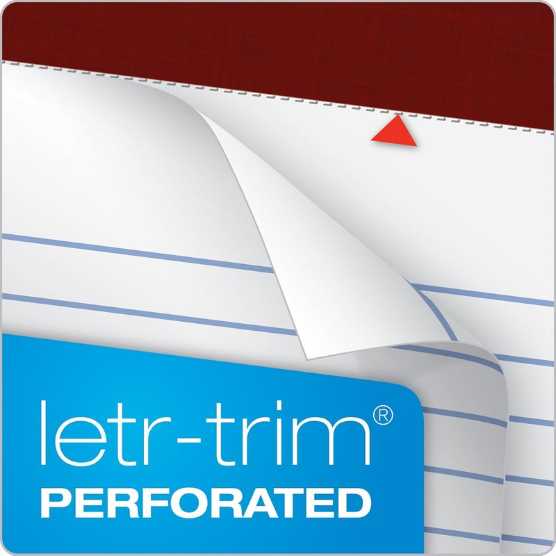 TOPS Docket Gold Writing Pads, 8-1/2" x 11-3/4", Narrow Rule, 3-Hole Punched, White Paper, 100 Sheets, 2 Pack (99706) - Image 5