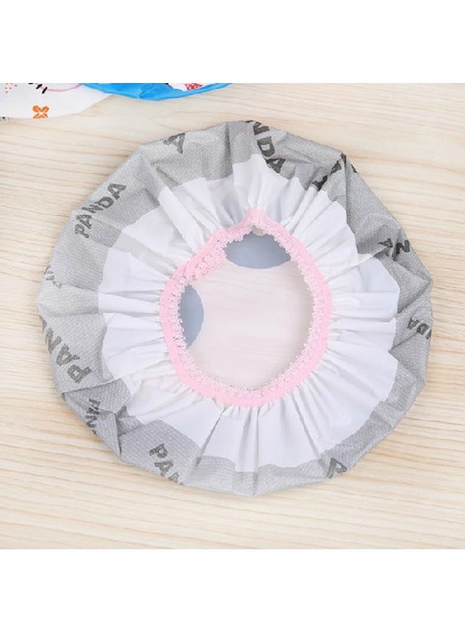 IXIAOPET - Cute Cartoon Waterproof Elastic Shower Cap Bath Cap For Women And Girls And Kidspack Of 3 Pcs(Panda Elephant Lion) - Image 1