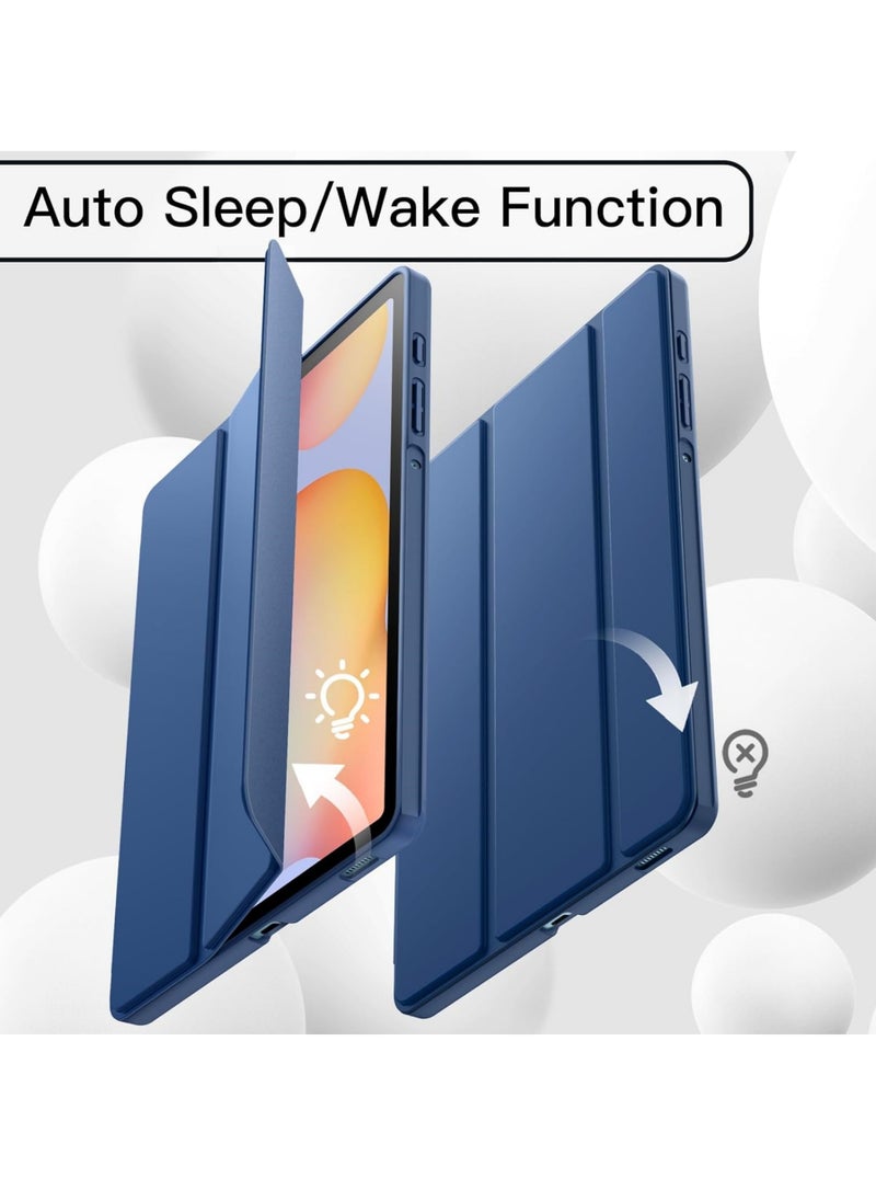Case for Samsung Galaxy Tab S6 Lite 10.4-Inch 2024/2022/2020 with S Pen Holder Slim Tablet Cover with Soft TPU Back Auto Wake/Sleep