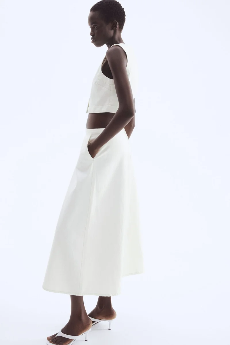 H&M Denim midi skirt