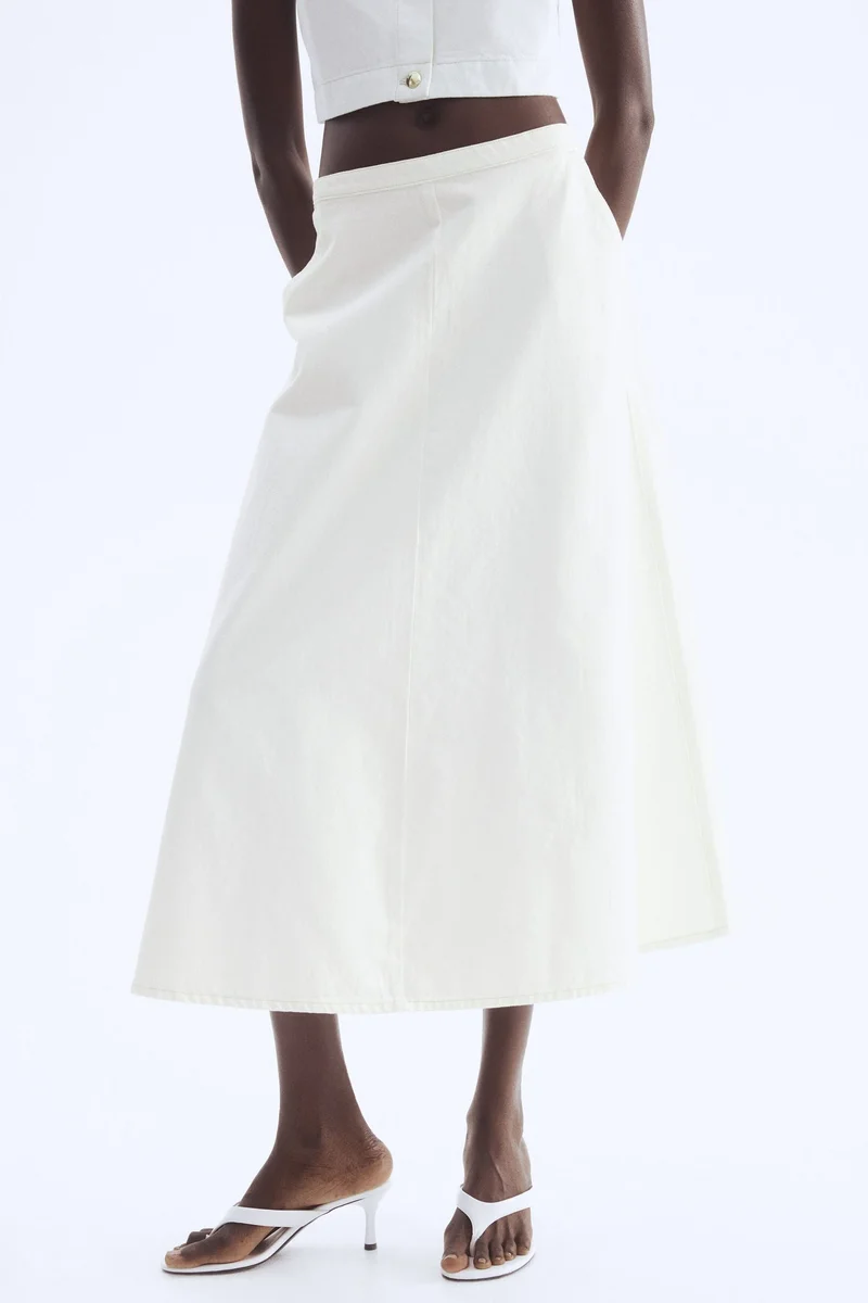 H&M Denim midi skirt