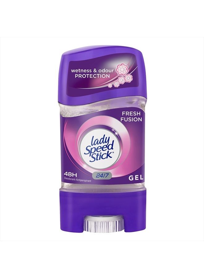 Lady Speed Stick جل مزيل العرق غير المرئي، فريش فيوجن - 2.3 أونصة