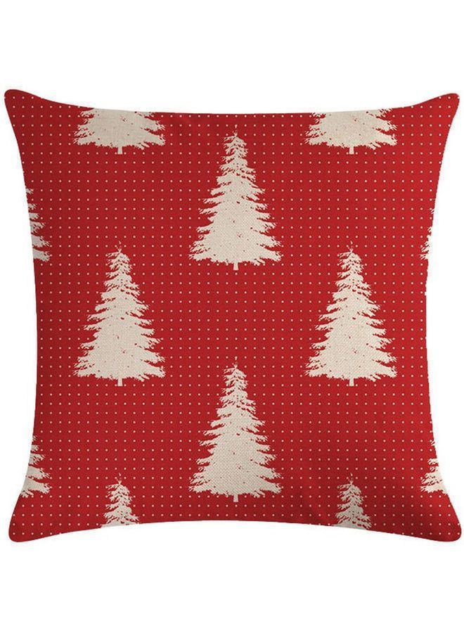 NIBEMINENT Tree Printed Cotton Cushion Cover Multicolour